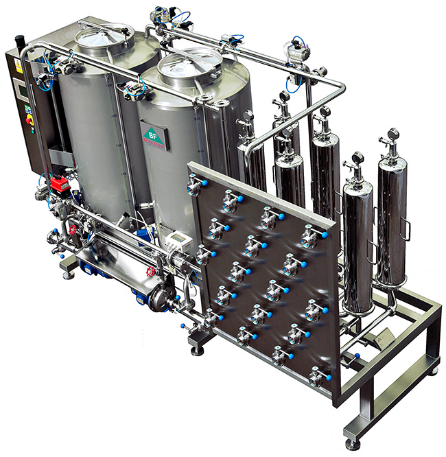 Установка микрофильтрации со станциейCIP для фильтрации вина в полуавтоматической исполнении 